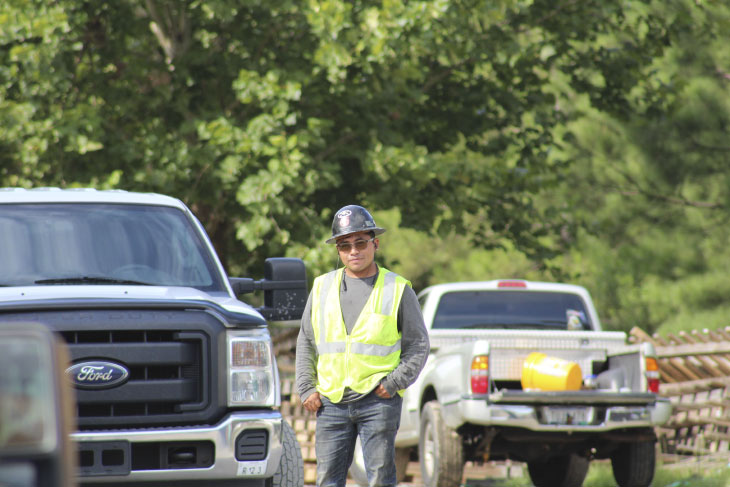 Worker smiling for photo