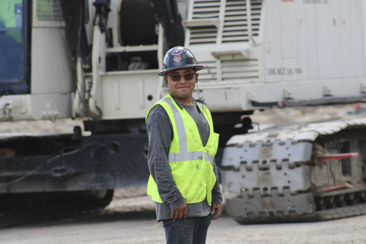 Worker smiling for photo