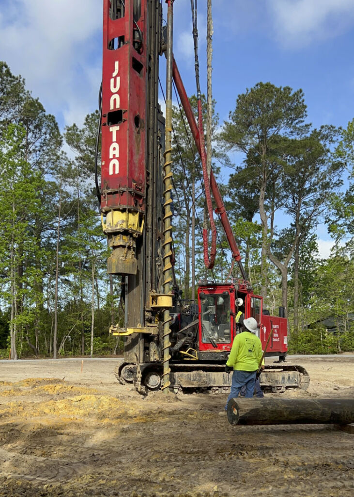 Installing piles