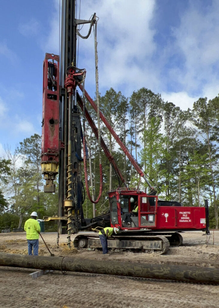 Installing piles
