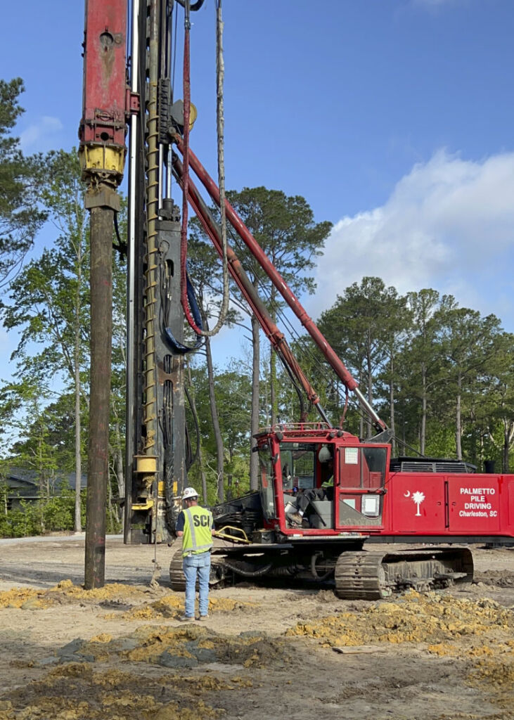 Installing piles